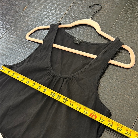 Theory Linen Blend “Jewelle” Style Tank Top Tunic in black size L - Picture 3 of 6